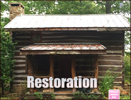 Historic Log Cabin Restoration  Vaughan, North Carolina